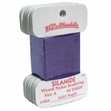 Silamide Thread A Purple 40yd Crd