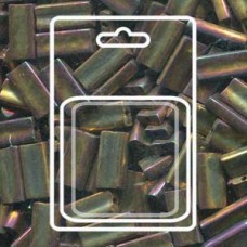 Rectangle 4x9mm Gold Violet Metallic -apx 17gm/cd (462)