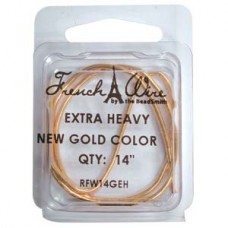 French Wire New Gold Clr Extra Heavy (1.8mm)- 14in