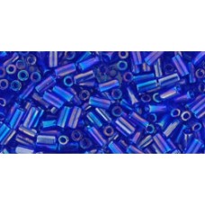 Стеклярус ТОХО 3мм Transparent-Rainbow Cobalt (87) - 250гр