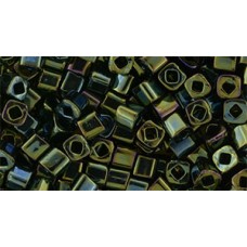 Японский бисер кубик TOHO Beads 3мм Metallic Iris - Green/Brown (84)
