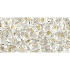 Японский бисер магатама TOHO Beads 4мм Silver-Lined Crystal (21)