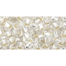 Круглый бисер ТОХО 6/0 Silver-Lined Crystal (21) - 250гр
